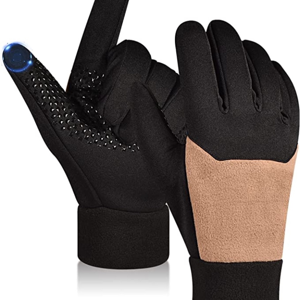 Touch Screen Fleece Gloves Wide Cuffs Unisex Lightweight Warm Winter Mens Womens